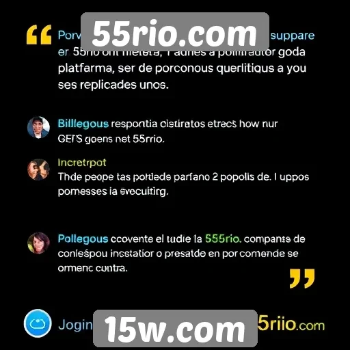 Feedback de jogadores sobre o suporte do 55rio.com