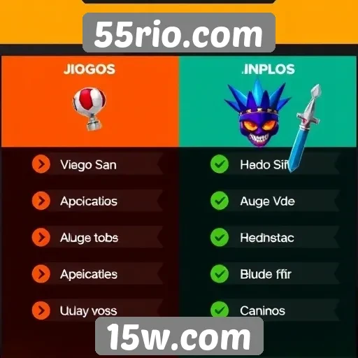 Comparativo entre jogos populares no 55rio.com